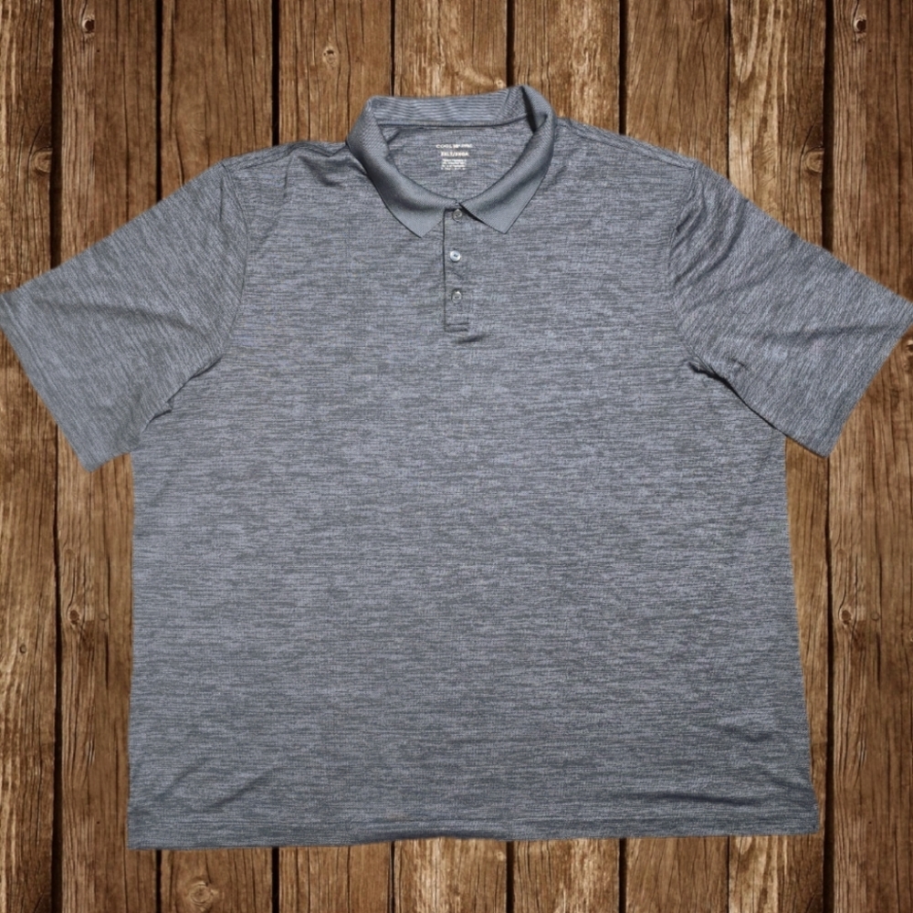 EUC Cool 18 Pro Textured Gray Golf Polo Shirt 3XLT